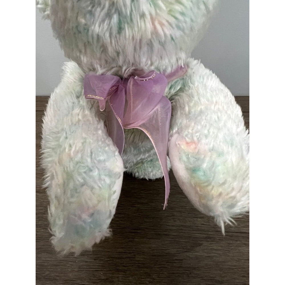 Vintage 2001 Ty Beanie Buddy TyLux Gumdrop the Multicolor Bear Pastel Plush Toy - Picture 5 of 8